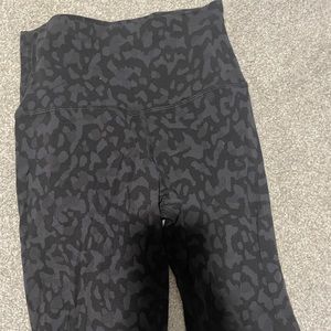 Lululemon align leggings black and grey leopard print. Size 4. Great condition.
